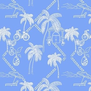 Palm Beach Toile (Light Blue)