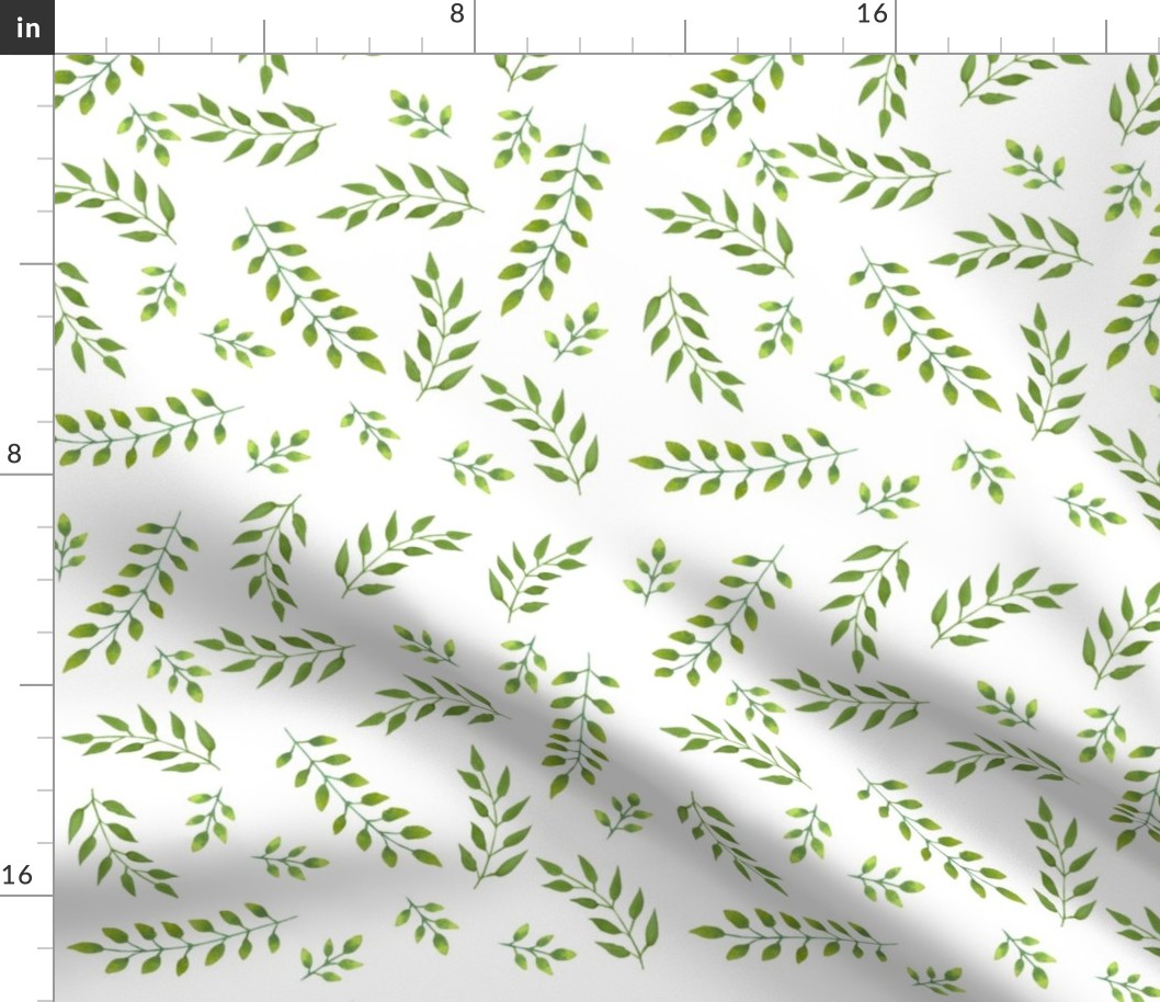 Summer green leaf pattern