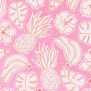 tropical cutouts/pink/large