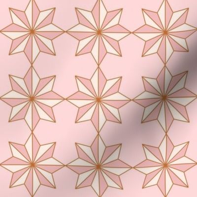 Star Mosaic Geometric, Pink & Chestnut // standard