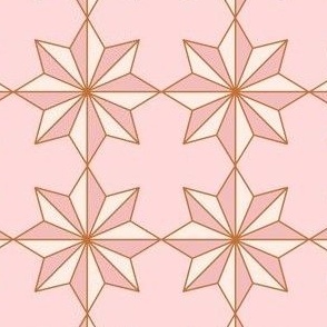 Star Mosaic Geometric, Pink & Chestnut // standard