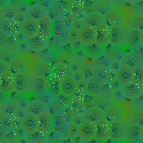 abstract circles layered // bright green // smaller