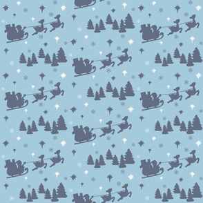 Santa's reindeer holiday pattern