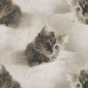 kitten - large - painting effect