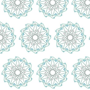 art deco mandala in soft colors 