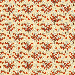 Orange and Cream Floral for Autumn