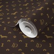 Louis Luxury Mini Dachsund Dog Attire Print
