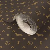 Louis Luxury Mini Dachsund Dog Attire Print