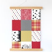 Grad//Red - Wholecloth Cheater Quilt - Rotated