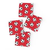 soccer ball fabric - red