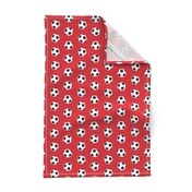 soccer ball fabric - red