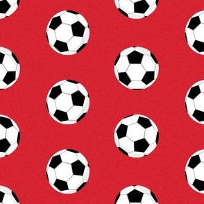 soccer ball fabric - red