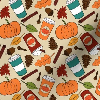 Pumpkin Spice Latte 2 - Autumn Coffee Pattern