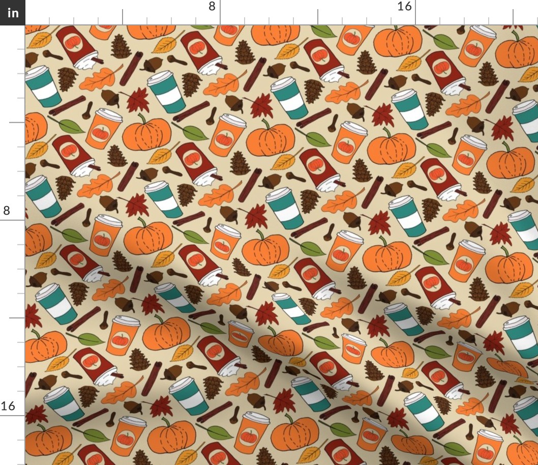 Pumpkin Spice Latte 2 - Autumn Coffee Pattern