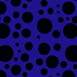 Royal Blue and Black Spots