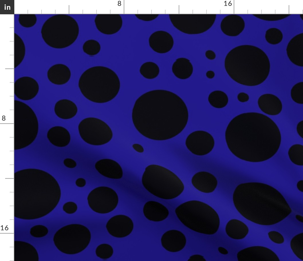 Royal Blue and Black Spots