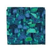 Wild About Mushrooms - Florescent Blue - Jumbo