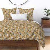 blue eternal floral mustard