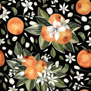 fleur de orange on black