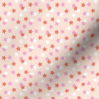 Little stars sparkles sky girls abstract boho nursery design pink coral