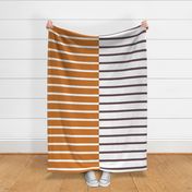 Staggered Stripe - pumpkin/cocoa