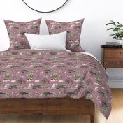 jungle animals lavender linen