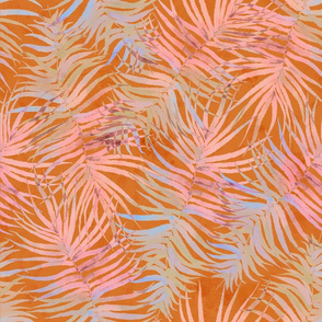 Watercolor Desert Palms (terracotta) 18"