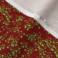 Scatter Christmas Dark Red and Bright Green