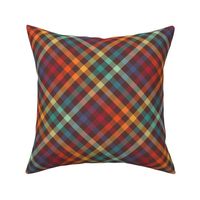 Retro Rainbow Plaid - Diagonal - Medium