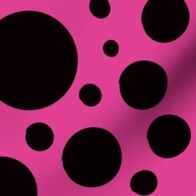Hot Pink and Black Spots