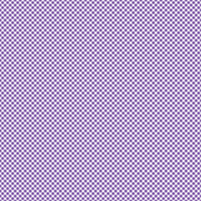 Tiny Diagonal Purple and White Gingham Checks