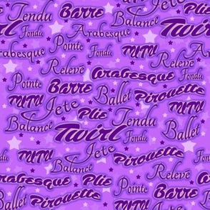 Ballet words Purple