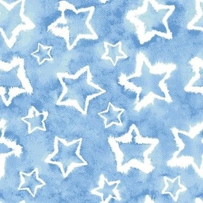 Baby Blue Tie Dye Stars_Smaller