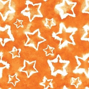 Orange Tie Dye Stars