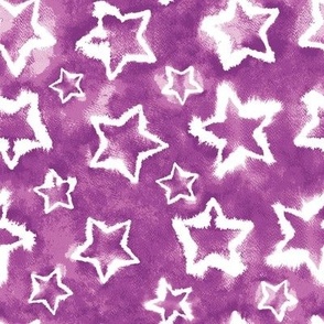 Purple Tie Dye Stars