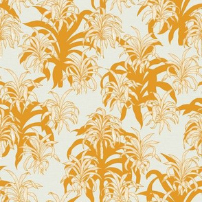 Tropical Palms in Mustard / Small Scale