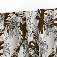 Tropical Palms in Brown and Black / Big Scale