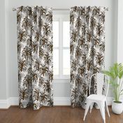 Tropical Palms in Brown and Black / Big Scale