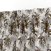 Tropical Palms in Brown and Black / Small Scale