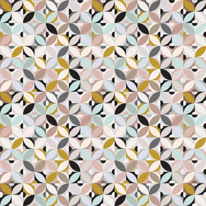 Modern Tile in Pastels Neutrals No1 / Small Scale