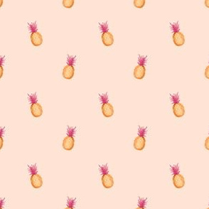 Minimal Pineapple Pattern on Peach Background