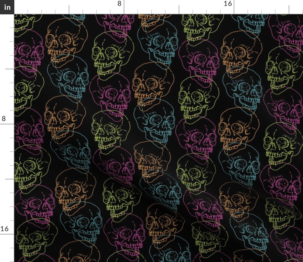 x-ray skulls black