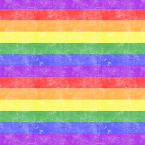 (small scale)  rainbow stripes - LGBTQ - pride - Retro stripes V2 - LAD20