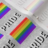 PRIDE flag - rainbow stripes - LGBT -  grey - LAD20