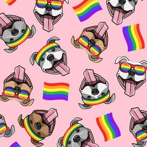 Pride Pit Bulls - pitties - LGBTQ - Pink - LAD20