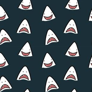 sharks heads pattern