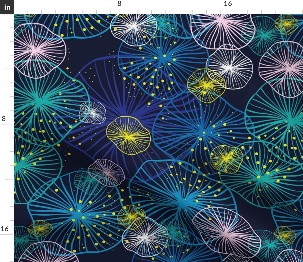 Bioluminescence Fabric | Spoonflower