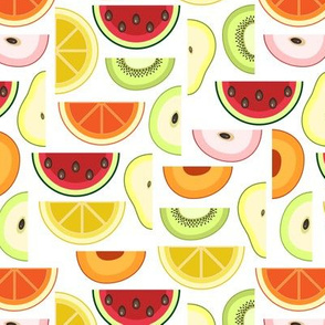 Fruits white pattern