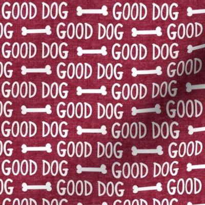 good dog - dark red - dog bone - C20BS