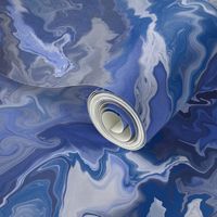 Blue Fluid Marble